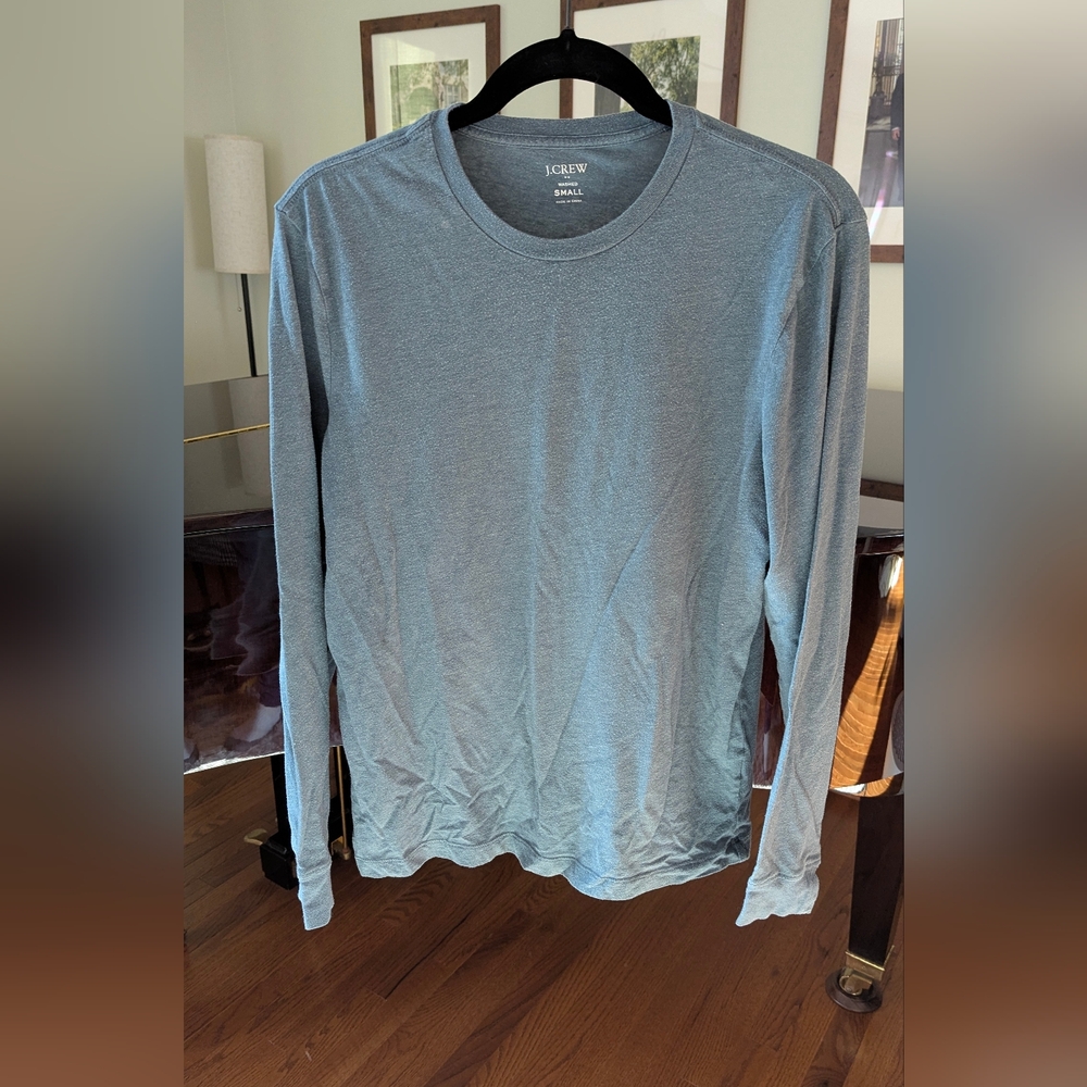 J. Crew Men's Light Blue Long Sleeve Tee